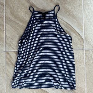 Forever 21 tank top size XS white and blue stripes